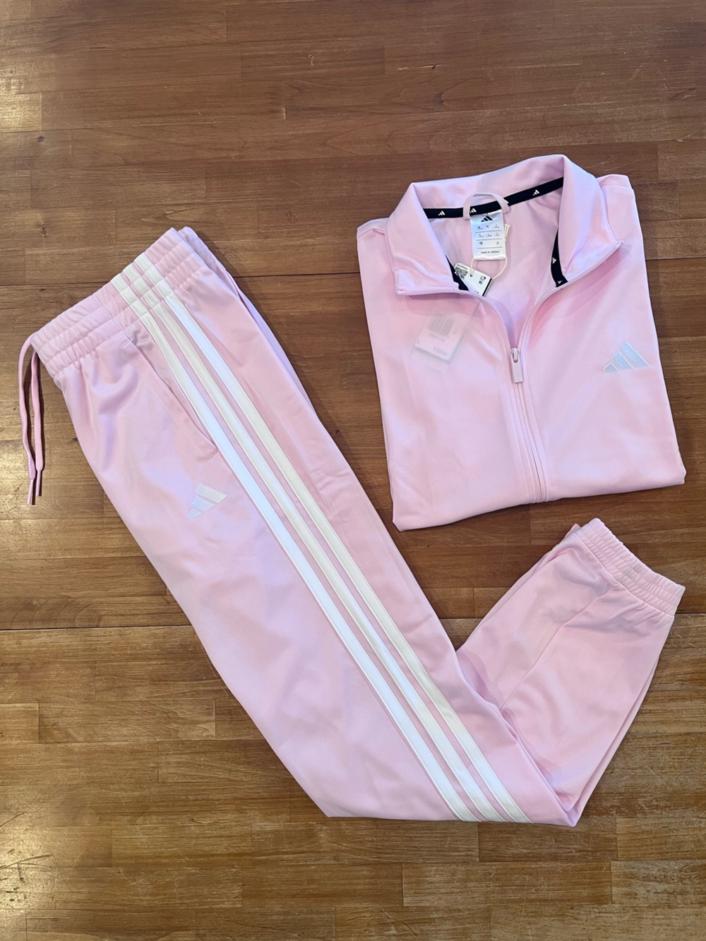 Adidas Essentials Women's Pink 3-Stripes Track Suit